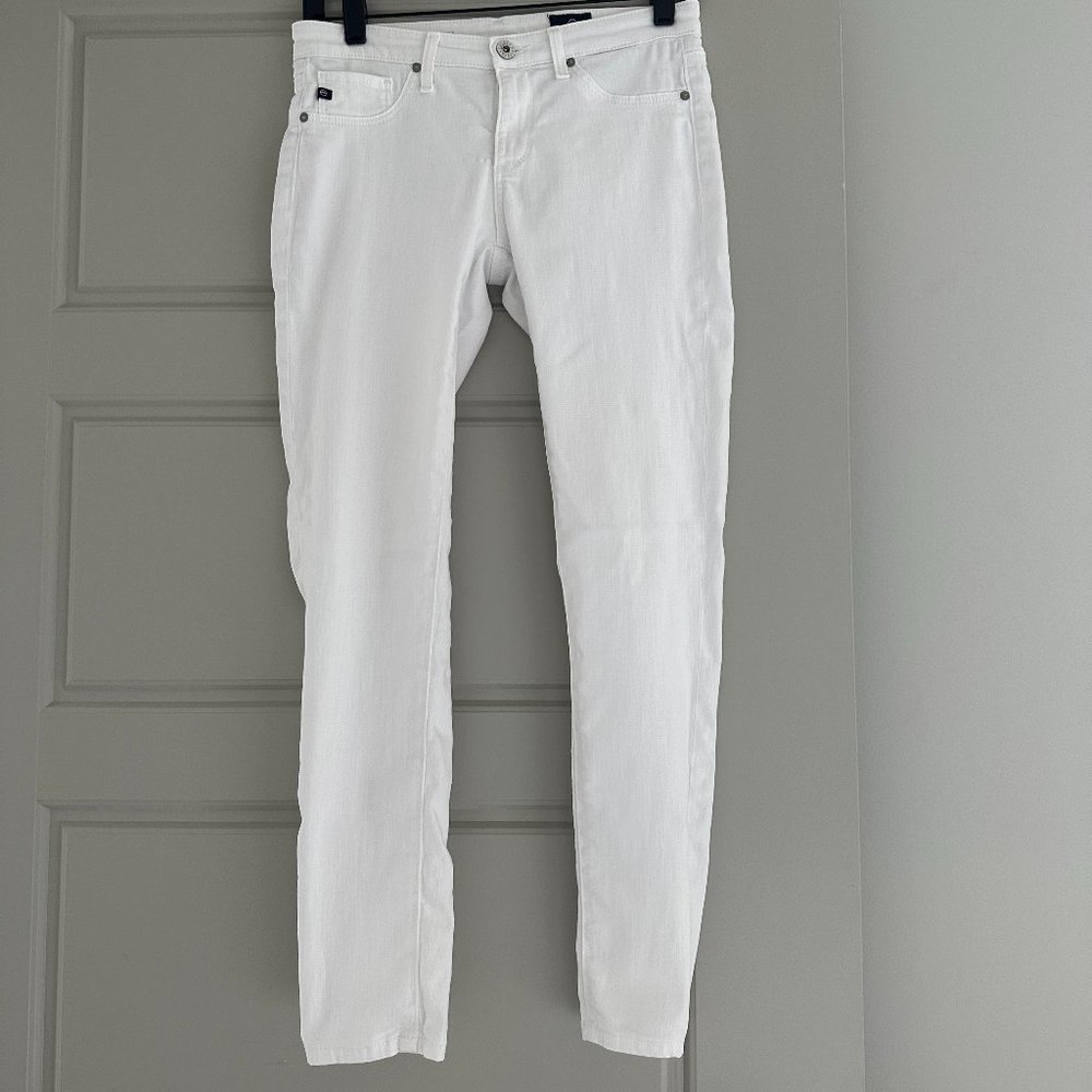 AG Super Skinny Ankle Jean White Size 26